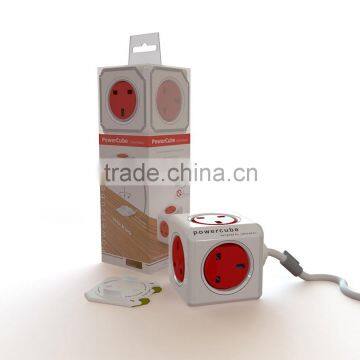 4 Outlets Powercube Adapter Extension 3m Cable With Socket UK Plug photo-2
