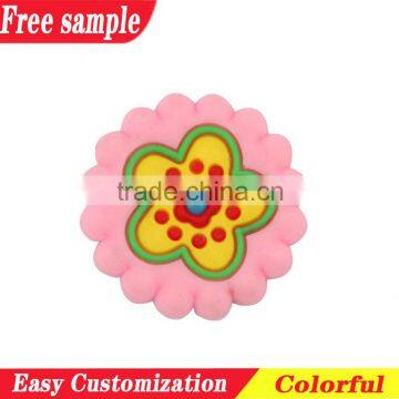 Flower pattern custom PVC shoes charm