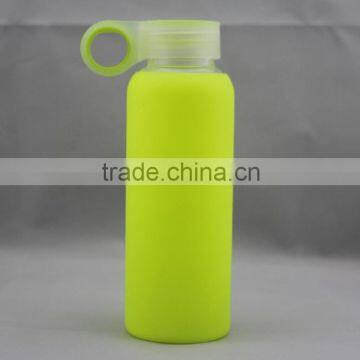 Candy color glass water bottle for promotional gifts