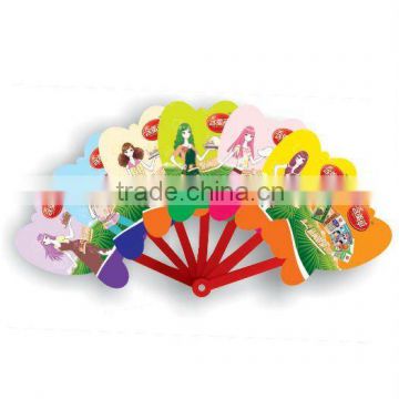 folding PP handle fans for advertising or promotion