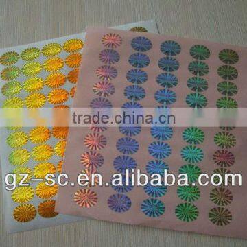 Cheap secure genuine hologram sticker