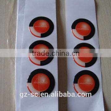 Custom printed soft round epoxy dome sticker