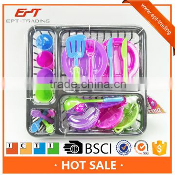 Pretend play plastic kitchen cooking toys set