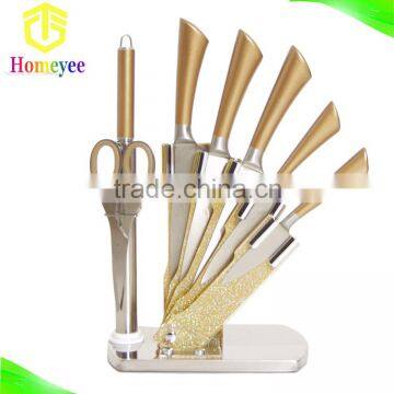 Golden color stainless steel king kitchen knife