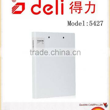 Deli Strong Metallic color folder PP material, A4 folder model 5427 White