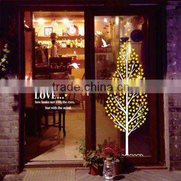 cartoon desgin glass door sticker