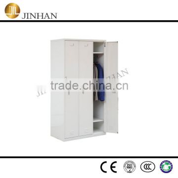 Hot sale metal clothes locker with three doors for house and school dormitory