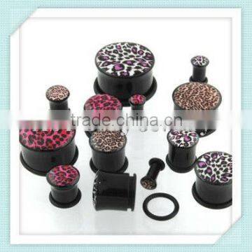 Leopard ear plugs wholesale body piercing jewelry