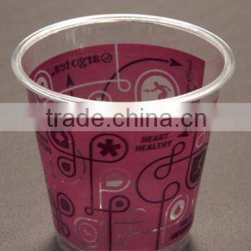 24oz plastic disposable PET printed cup