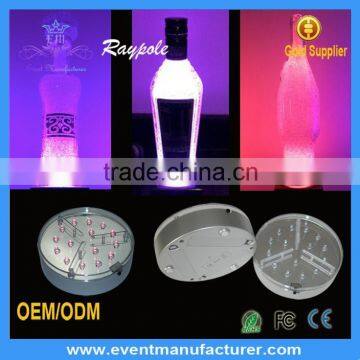 Customized 4 inch LED Light Base Under Wine Bottle for Bar