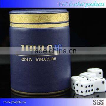 china supplier hot-selling leather dice cup and dice tray