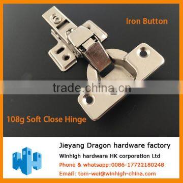 Soft Closing Concealed Hinge Iron Button Cabinet Hinge Hydraulic Cabinet Hinge