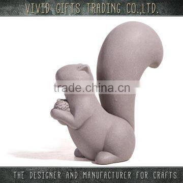 2016 nice squirrel shape custom 3d crafts ceramic home decor