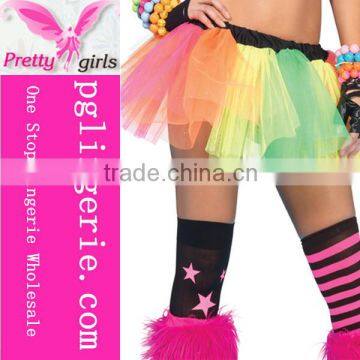 High quality rainbow colorful tutu skirt for dance