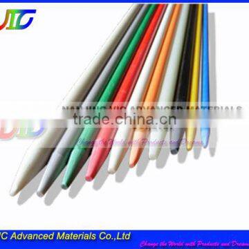 different colour fiberglass rod used as flag pole