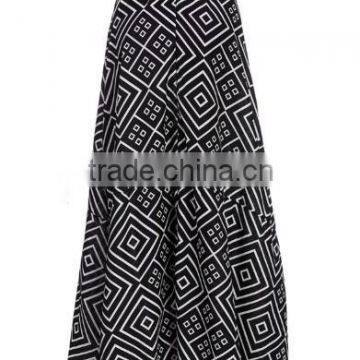 New Lady Women's Fashion Maxi Geometric Print Casual Long Pleated Party Skirt photo-5