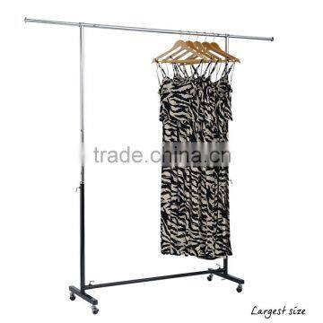 Black & Chrome Adjustable Clothes Rail - Max. H1600 x W1200 x D400 mm photo-2