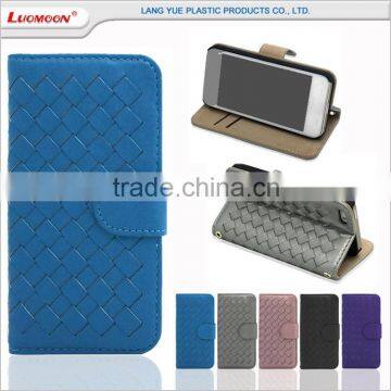 card holder woven patttern leather flip case for huawei ascend g700 g7 G620/C8817L G6/P6 MINI