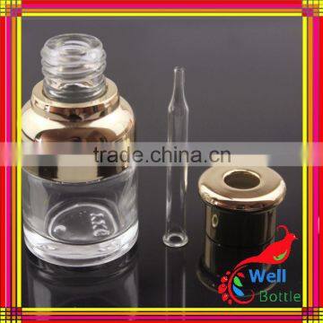 Aluminum cover oblique shoulder essential oil dropper cap glass bottles wholesale China manufacturer GSB-0019R