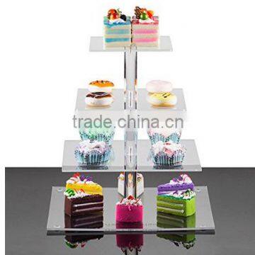 4-Tier Square Cupcake Stand By weddingwish Acrylic Tiered Cake Stand