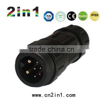 SQ19-2+5P IP68 Soldering Electric Cable Wire Waterproof Connector