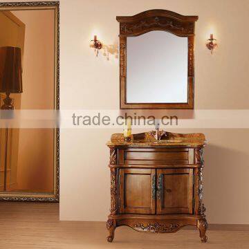 WTS2699 Antique Victorian Brown Bathroom Mirror Cabinet Bathroom Furniture photo-3