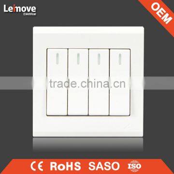 High Quality Frosted Faceplate PC White Two Gang One Way Swtich Two Gang Two Way Switch photo-4