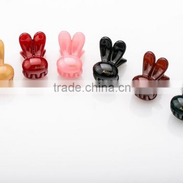 Girls Kids Plastic Hair Claw Clip Multi Colors cute candy cellulose high quality rabbit ear hair claw