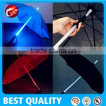 China Supplier umbrella with torch handle,LED light umbrella