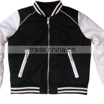 Black and white stripe youth personal style movement smart design jacket