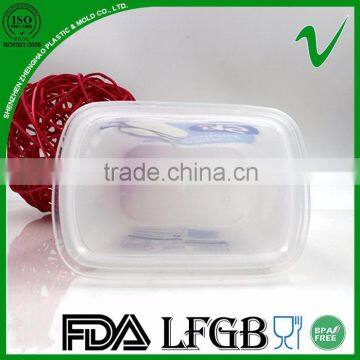 PP Disposable Square White Empty Food Plastic Container With Silk Screen Printing photo-5