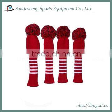 100% wool knit golf club head covers