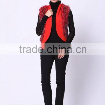 2016 PRETTY STEPS winter collections fashion fur waistcoat fabric type fashion woman formal waistcoat