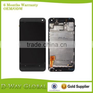 Hot Sale Cheap Price digitizer touch screen with frame for HTC desire M7 lcd display