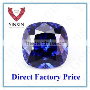 Alibaba wholesale jewellery diamond lab created cushion blue sapphire