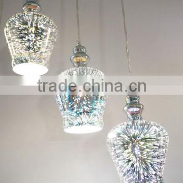 Pendant Chandelier Glass 3d Decorative Lighting Modern Fancy Pendant Light/ Lamp