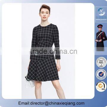 2016 Fashion Ladies Plaid Dress Women Plaid Dress