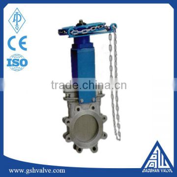 EPDM sealing rising manual chain knife gate valve