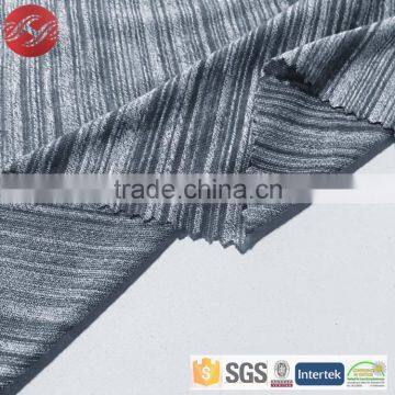 Polyester Viscose Knitted Single Jersey fabrics Space Dye Fabric For Shirts