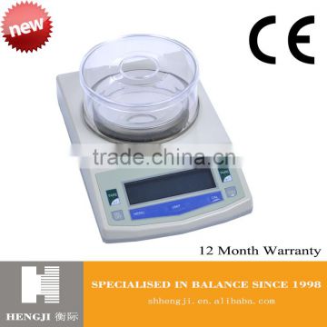 0.01g 500g load cell LCD display gold new weighing lab balances with windshled