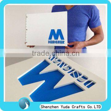Handcrafted custom acrylic screwpost portfolio and presentation