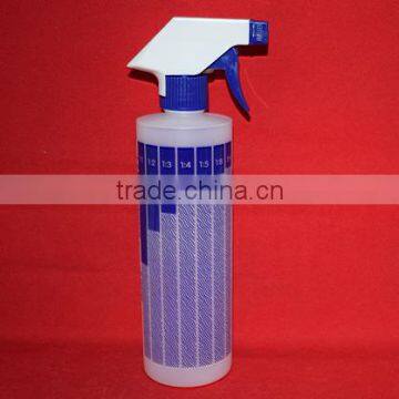 plastic 500ml HDPE dosage proportion spray bottle for washing and cleaning