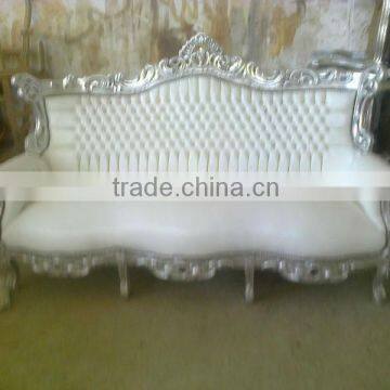 White Baroque sofa