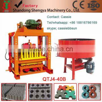 Hot sale!!QTJ4-40B hydraform concrete clay block making machines,paver making machines price list in india