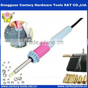 Plastic handle sapphire hotfix rhinestone