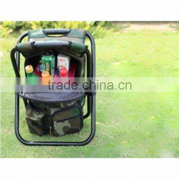 Portable Folding High-Intensity Steel Weight Supported Backpack Stool Chairs With Insulated Cooler Bag photo-3