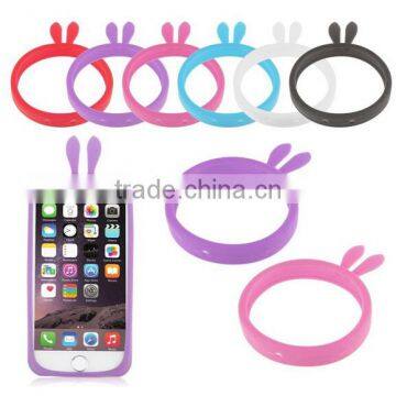 Rabbit Ears Universal Flexible Soft Silicone Phone Skin Case Cover Bumper Frame for Most Phone - Phone 5 / 5s / 6 47' / 5'5' ect