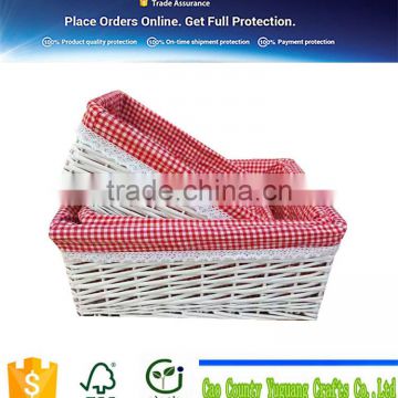 wicker rattan laundry basket factory price hot selling