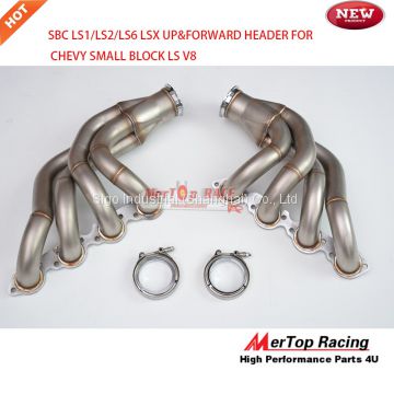 Mertop Race SBC LS1/LS2/LS6 LSX UP&FORWARD TURBO MANIFOLD HEADER FOR CHEVY SMALL BLOCK LS V8