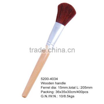 New Flat powder foundation brush soft fiber wood handle Cosmetic face